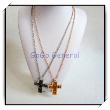 Large Leopard Cross Pendants Costume Jewelry