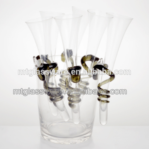 Fancy Design Champagne Glass without Stand/Use for Party/TableGlass