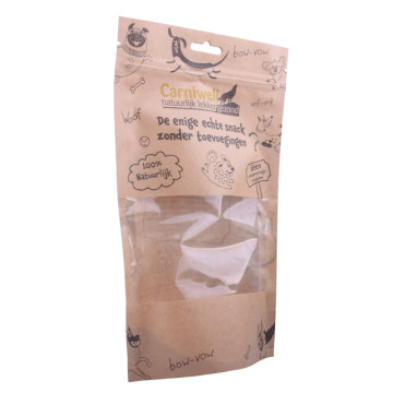 compostable pour chiens de gâterie d&#39;emballage stand up kraft sac