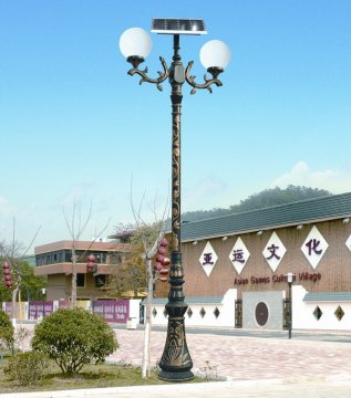 Iron Or Aluminum Led / Lvd 9w Solar Yard Lamp, Solar Landscape Lighting 12v