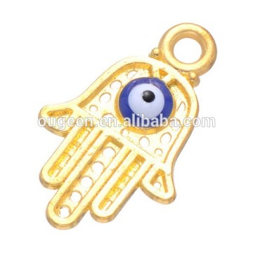 gold alloy turkey blue eye pendant wholesale hamsa hand charms