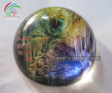 crystal engraved christian paperweight