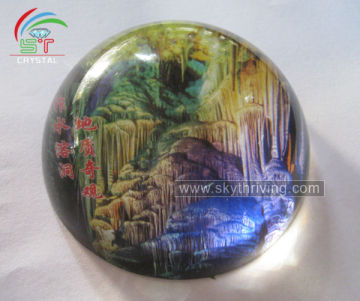 crystal engraved christian paperweight