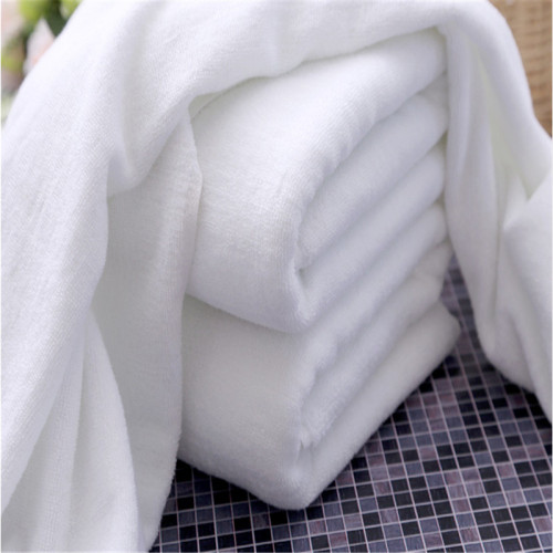 white hotel microfiber bath towel