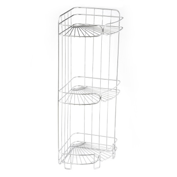 Kitchen bathroom storage rack with basket