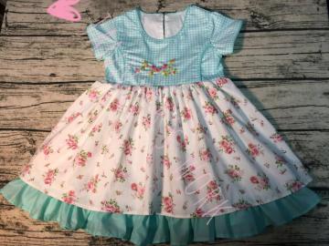 hand embroidered floral childrens boutique clothes