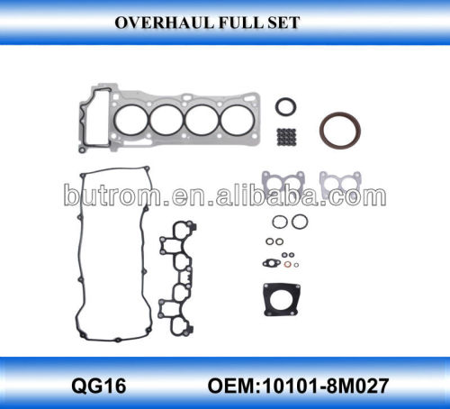 Motercycle engine gasket set QG16 OEM10101-8M027engine overhaul gasket set