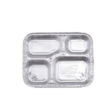 4 Compartment Aluminum Foil Disposable Container Lunch Box