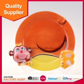Factory direct sales 3D hand-paint animal porcelain fruit plate