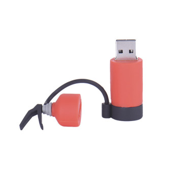 Unidad flash USB clásica de extintor de incendios de dibujos animados