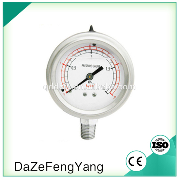 Free sample stainless oil-filled pressure gauge YTN-150