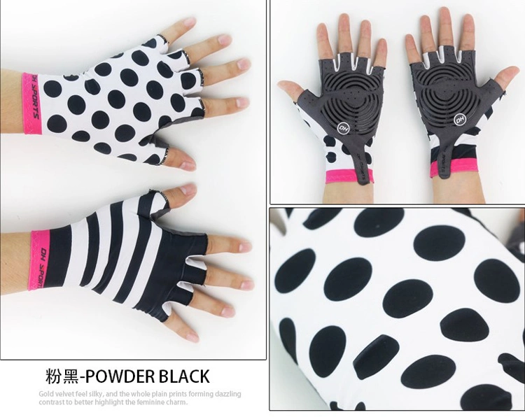 High Quality Women Half-Finger Nylon Bike Motorcycle Gloves