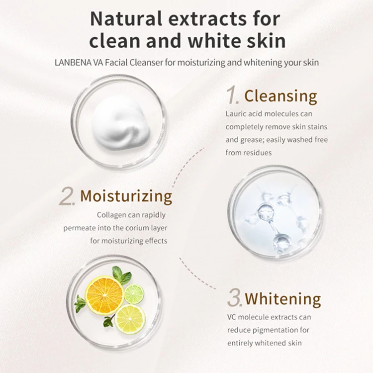 Private Label Natural Organic Clears and Prevents Acne Face Wash Vitamin C Facial Cleanser