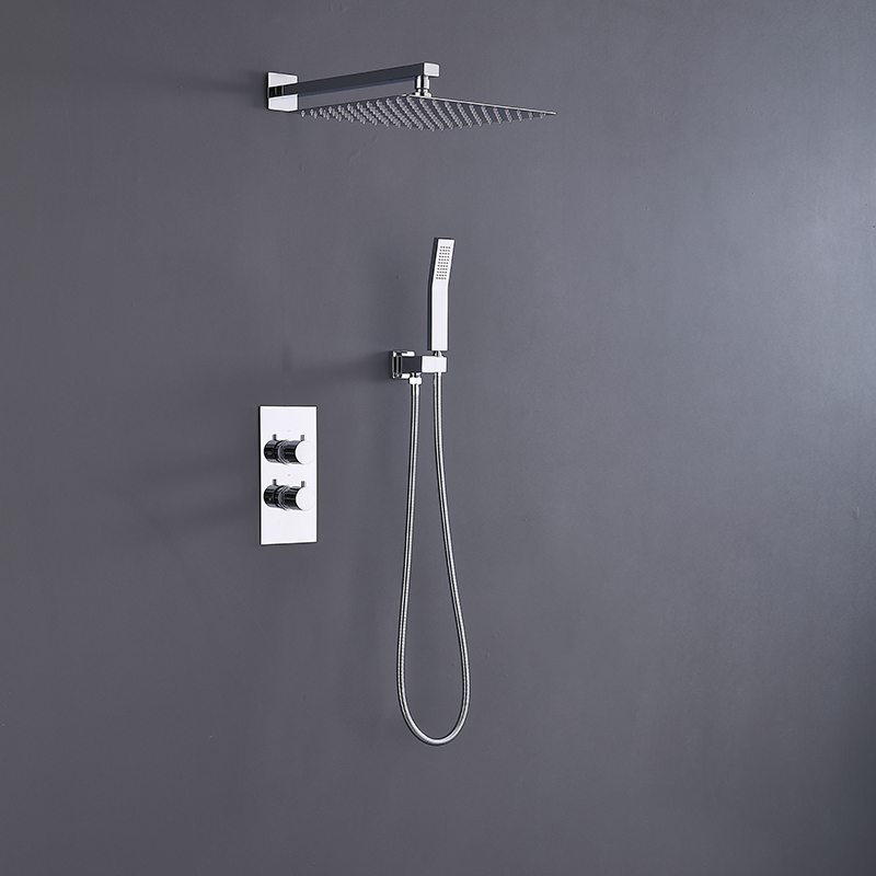 fashion square design thermostatic shower system