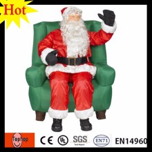 halloween decoration outdoor inflatable santa claus doll seat on the chair