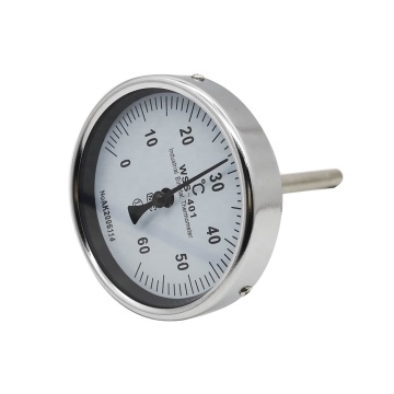 SS304 Stainless Steel 100mm Dial Face Temperature Gauge with BSP Threading