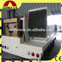 Truck type arch roof sheet building machine