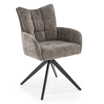 Thick cushion swivel dining chair for hotel use