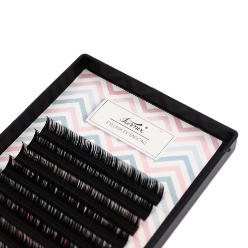 16 lines black false eyelashes extension matte