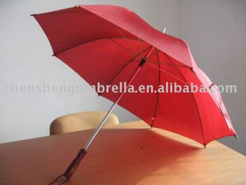 manual red rain umbrella