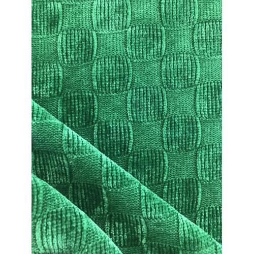 Polyester Jacquard gebreide chenille -stof voor herfstkleding