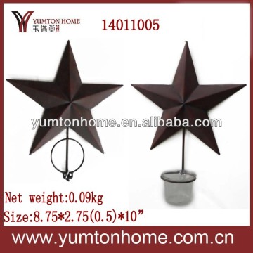 Metal texas star candle holder parts