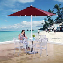 Outdoor solar umbrella with lamp