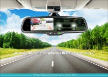 4.3 inch car rearview mirror auto-dimming monitor rear mirror with camera parking sensor