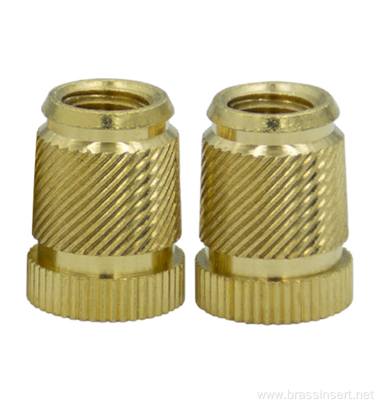 high quality customized knurled brass thread insert nut