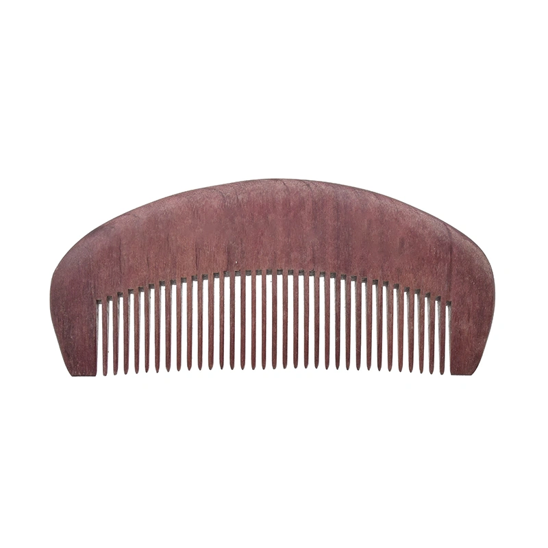 Customized Logo Highest Quality Wood Half-Round Comb Portable Sandalwood Beard Wooden Comb