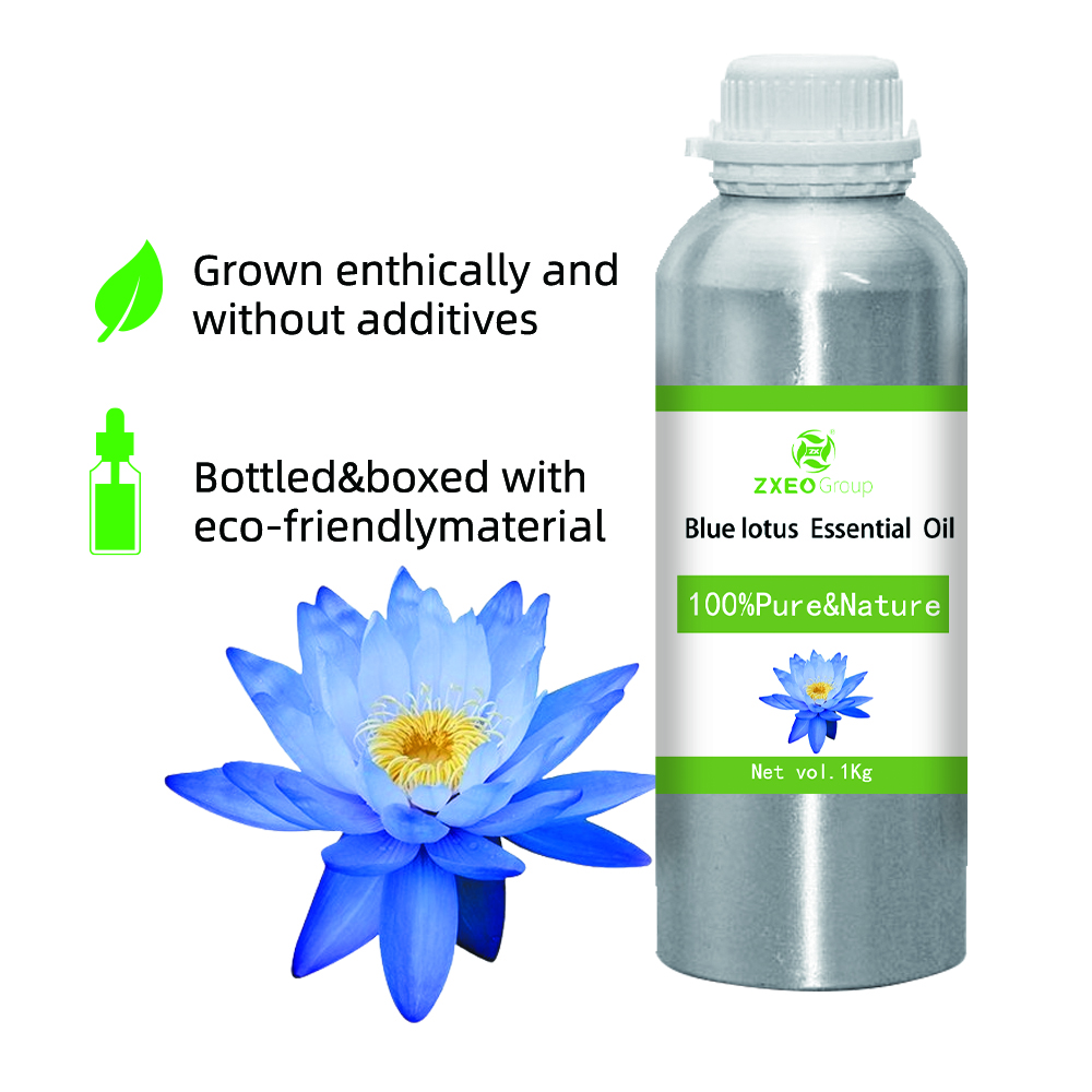 Prix ​​en vrac d&#39;huile essentielle bleu de haute qualité de haute qualité 1kg 1 kg Egyptien Blue Lily Huile essentielle Fragrance pour le diffuseur
