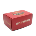 Kotak Kemasan Teh Saffron Logo Foil Emas Kustom