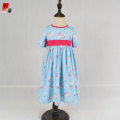 spring girls dress twirly blue floral dresses