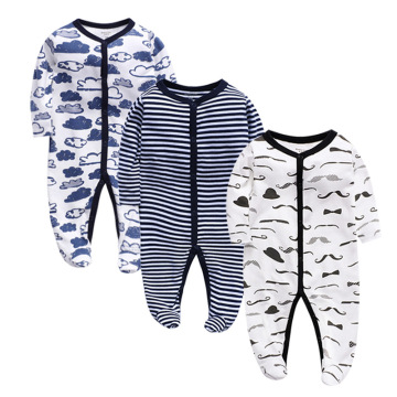 Unisex Long Sleeve Bodysuit Baby Rompers with Buttons