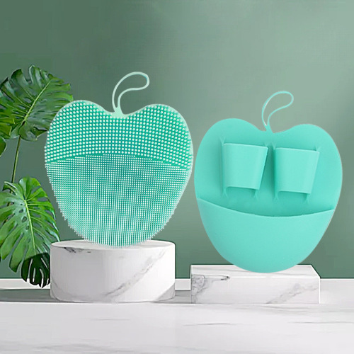Beauty Apple Shape Face Cleaning Brush Cleansing Scrubber