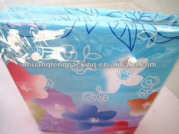 Custom transparent pvc button closure packaging bag pvc sheet bag