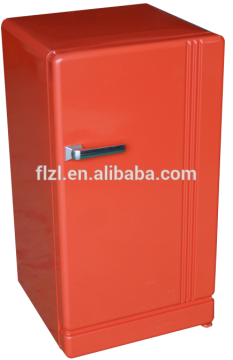 Red retro wine or beer cooler fridge