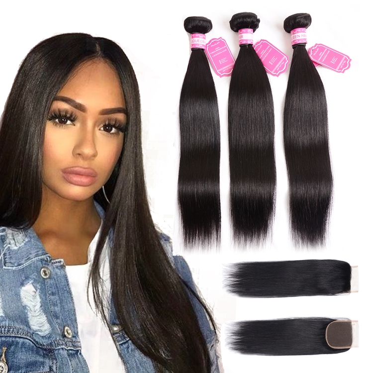 Free sample cuticle aligned straight human hair bundle mink brazilian virgin hair extension
