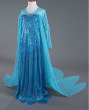 2015 Blue Floor-length Beading A-line Prom Dresses Tulle Evening Dresses Sequins Prom Dresses