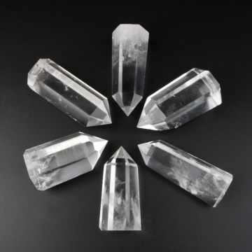 自然透明的石英点愈合水晶