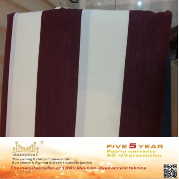 fabric with 100% solution dyed acrylic fibre for awing, outdoor fabrics.