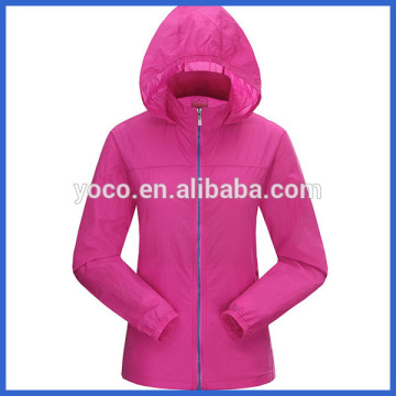 Ladies lightweight nylon sports rain jackets