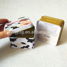 square shaped metal tin can