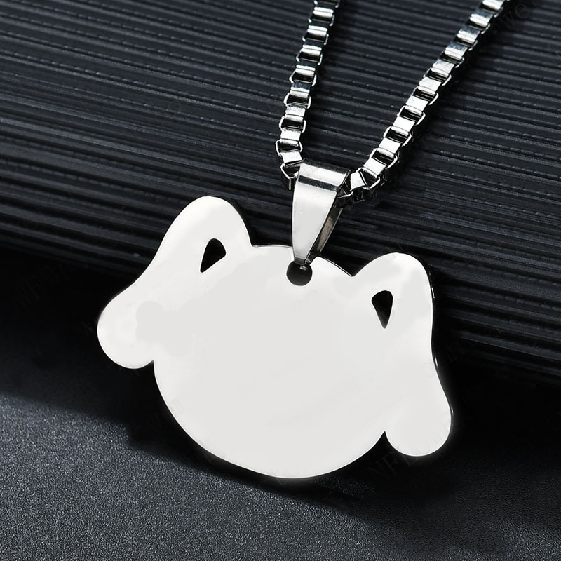 wholesale engravable jewelry blanks stainless steel smooth surface dog shape pet tags for custom name jewelry