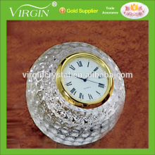 Mini crystal clock crystal golf ball table set best Gift for golf palyer