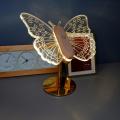 Gouden moderne tafellamp draadloze vlinderlamp