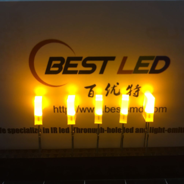 2 × 5 × 5mm Lampu Kuning Standard Standard Standard Emiting Diodi