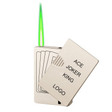 Custom YN TK Poker Green Flame Lighter with UV Logo