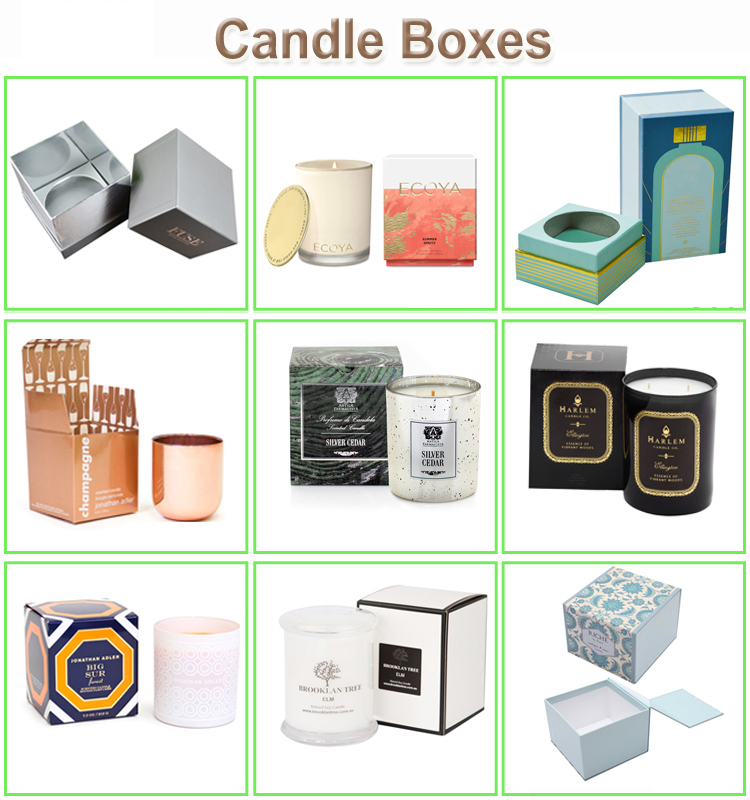 Cajas de velas estilo Candle boxes style