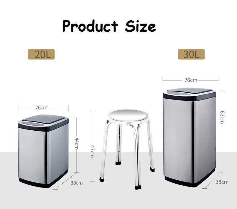 20L/30L induction dustbin with removeable lid